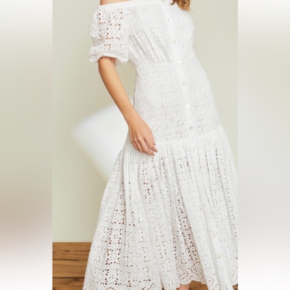 BRAND NEW Veronica Beard Cali Maxi Dress White - Picture 7 of 11
